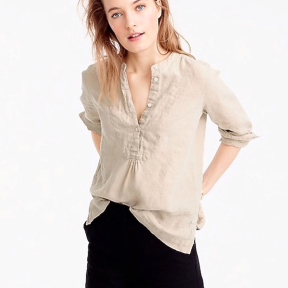 J Crew Irish Linen Top by Baird McNutt